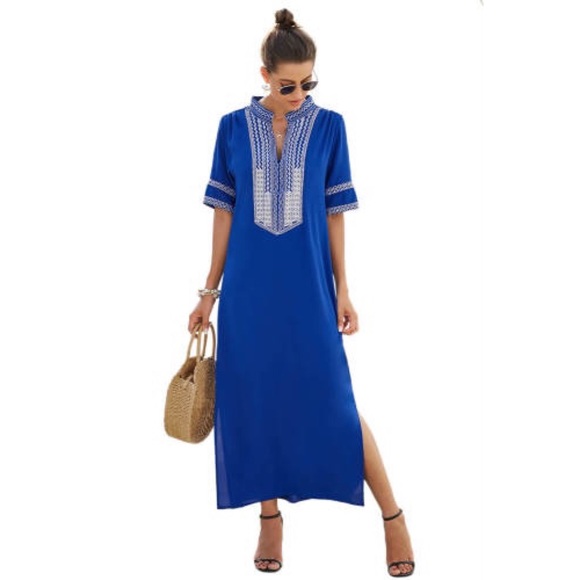 Bohemian Slit Maxi Dress - Picture 4 of 6